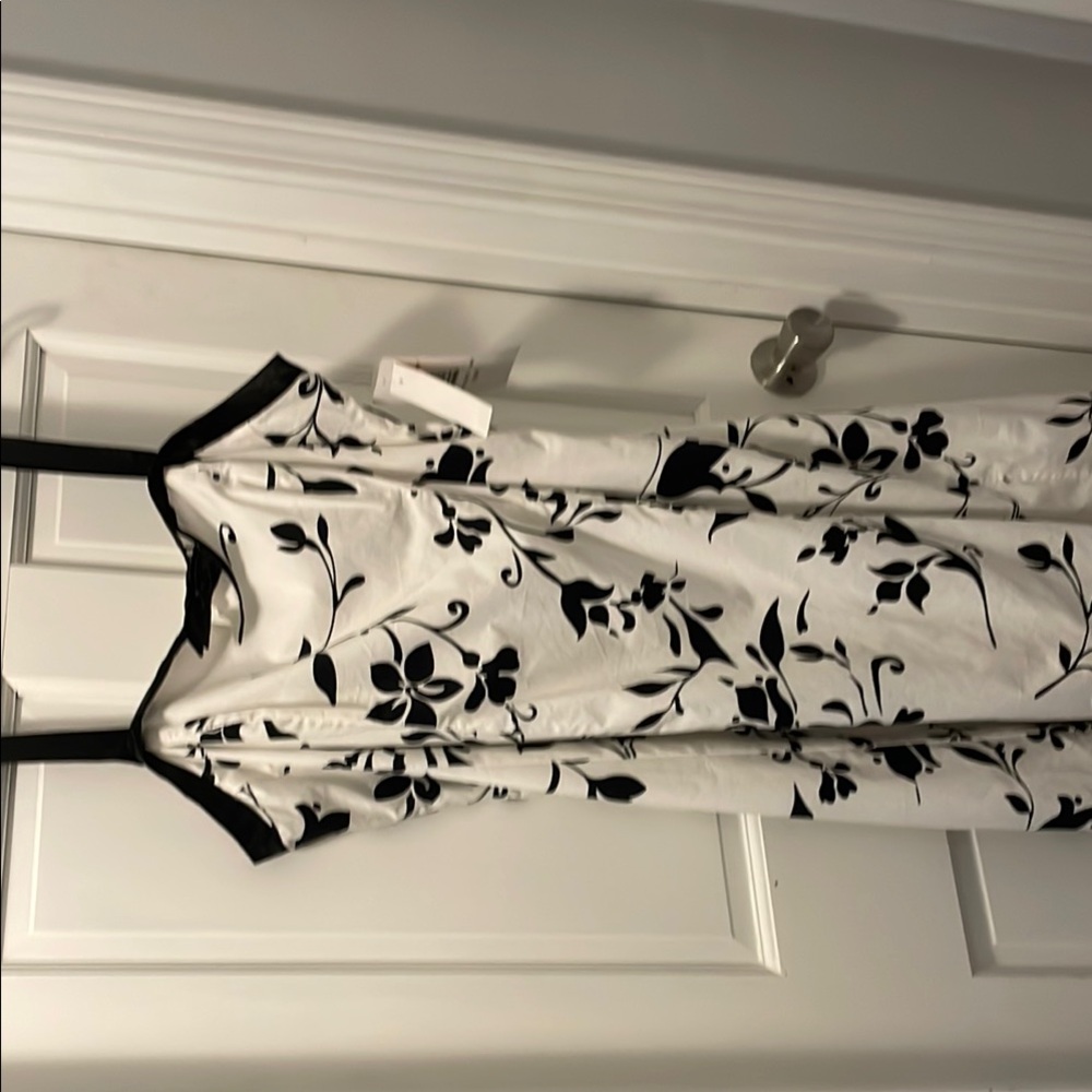 Black and White Sleeveless Sheath Maxi Dress